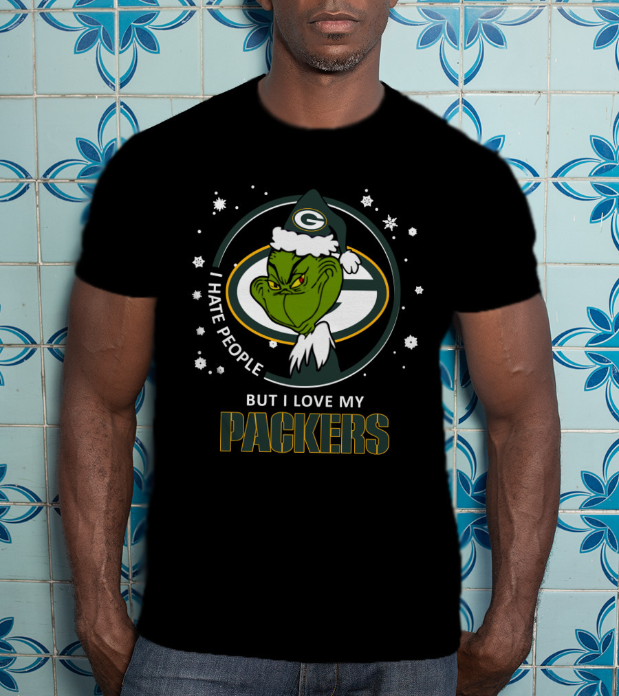 I Hate People But I Love My Packers Ds004-12-Green Bay Packers T-Shirt