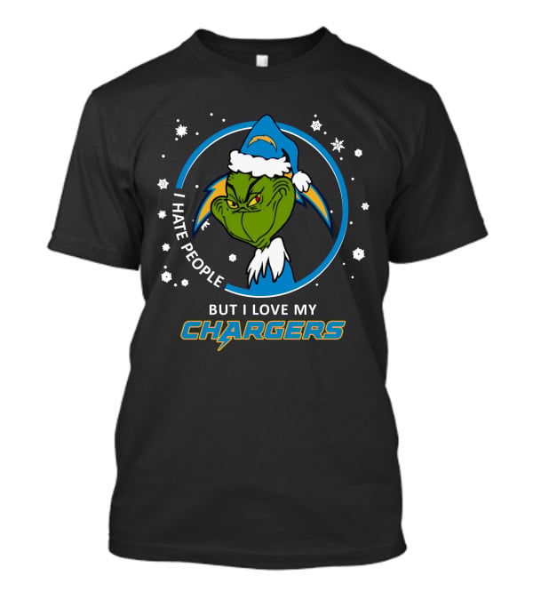 I Hate People But I Love My Chargers T-Shirt
