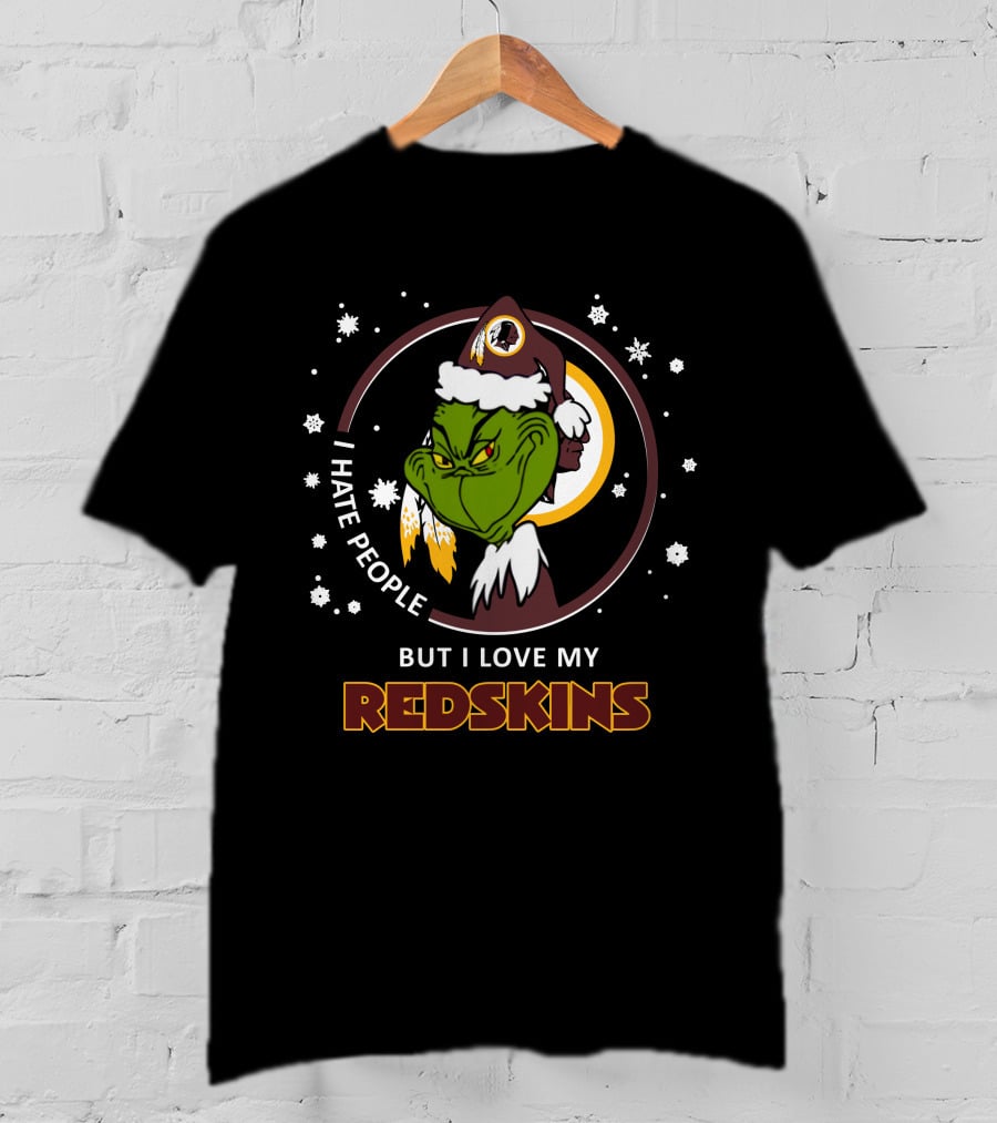 I Hate People But I Love My Redskins Ds004-32 Washington Redskins T-Shirt