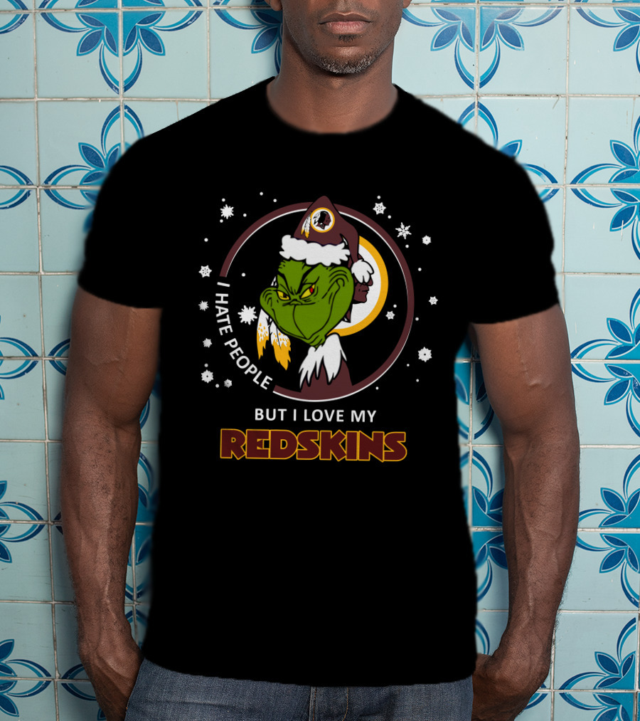 I Hate People But I Love My Redskins Ds004-32 Washington Redskins T-Shirt