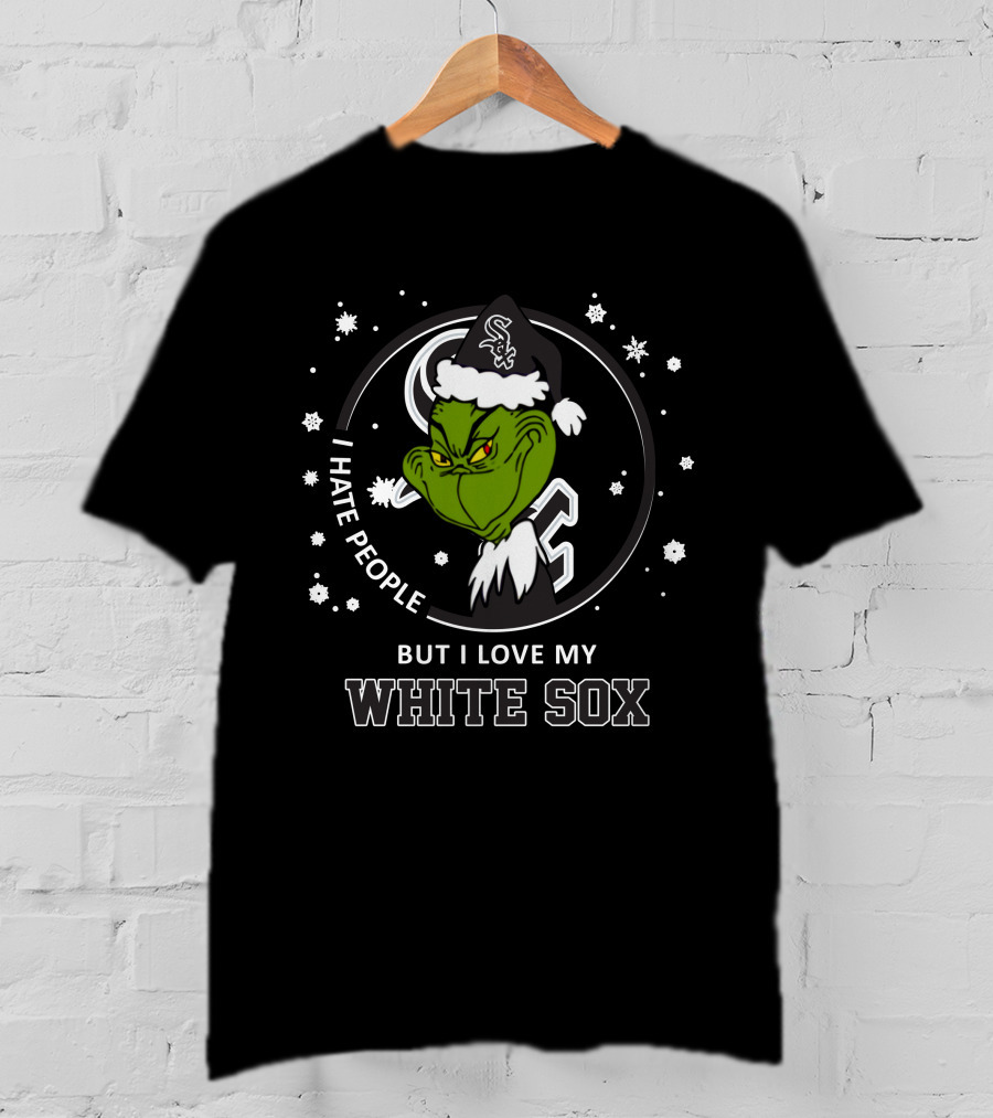 I Hate People But I Love My Chicago White Sox Grinch T-Shirt