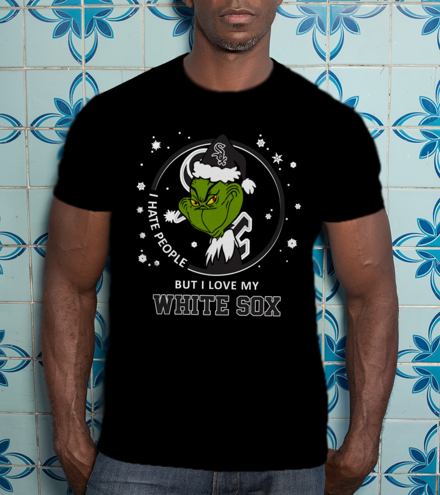I Hate People But I Love My Chicago White Sox Grinch T-Shirt