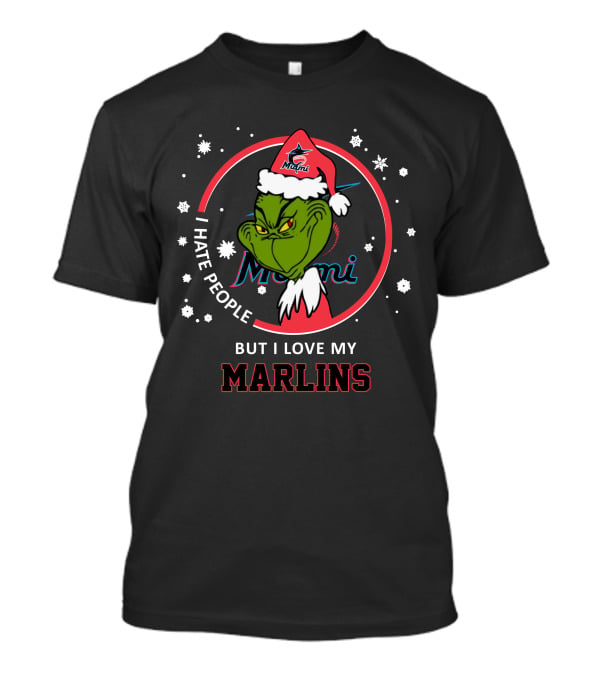 I Hate People But I Love My Miami Marlins T-Shirt