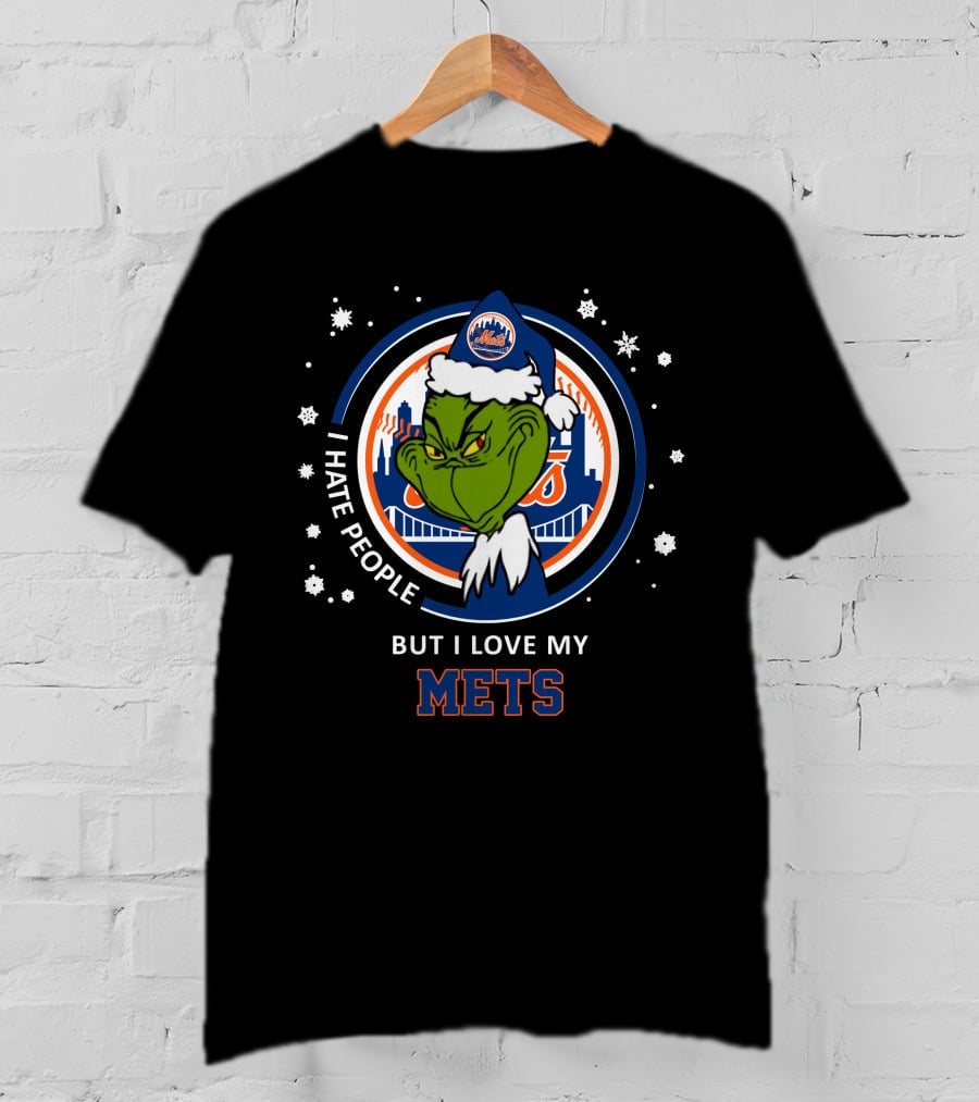 I Hate People But I Love My Mets Grinch New York Mets T-Shirt
