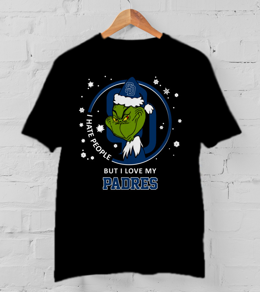 Grinch I Hate People But I Love My San Diego Padres T-Shirt