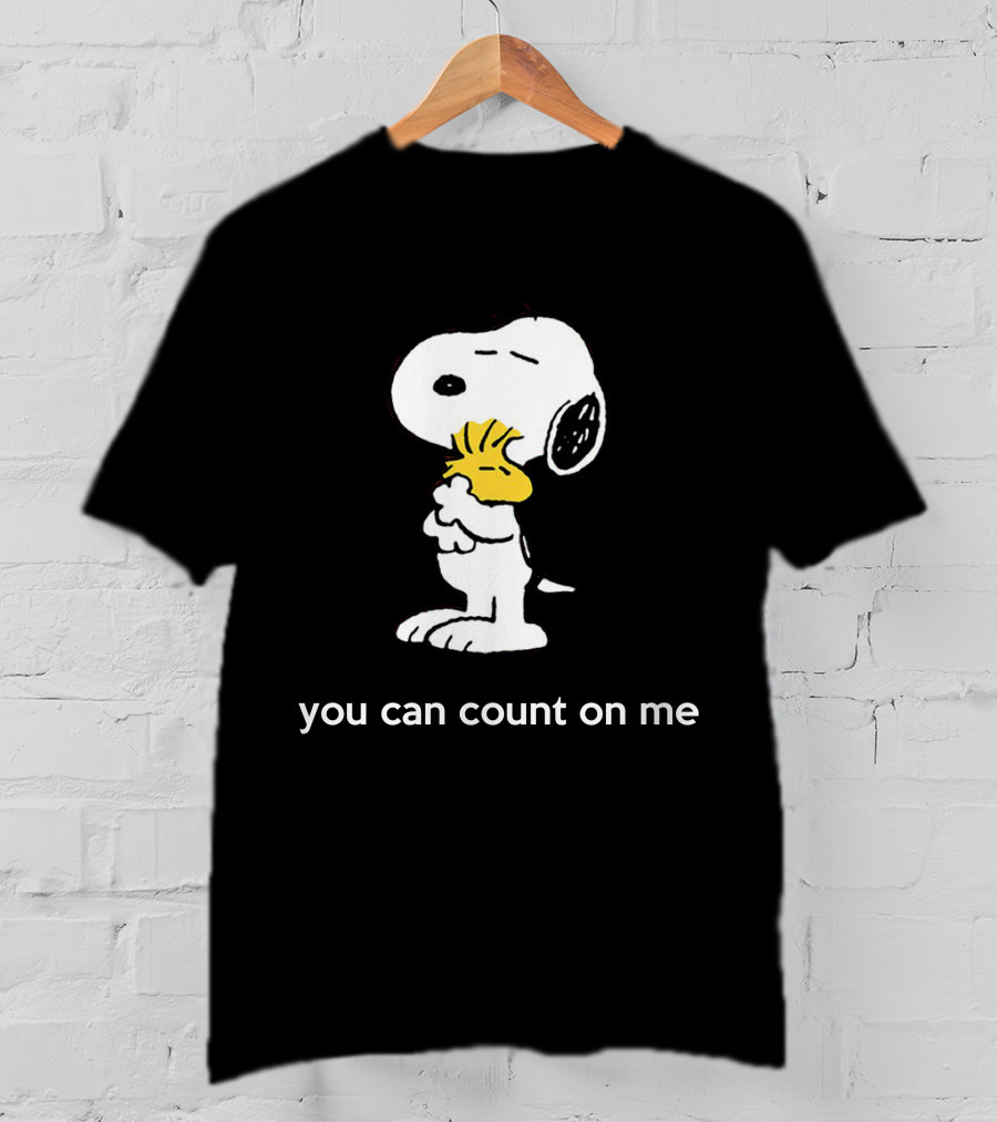 Snoopy And Woodstock You Can Count On Me Hug T-Shirt