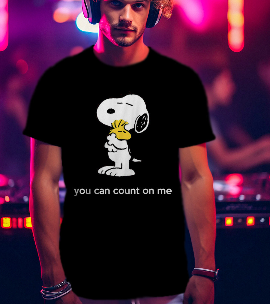 Snoopy And Woodstock You Can Count On Me Hug T-Shirt