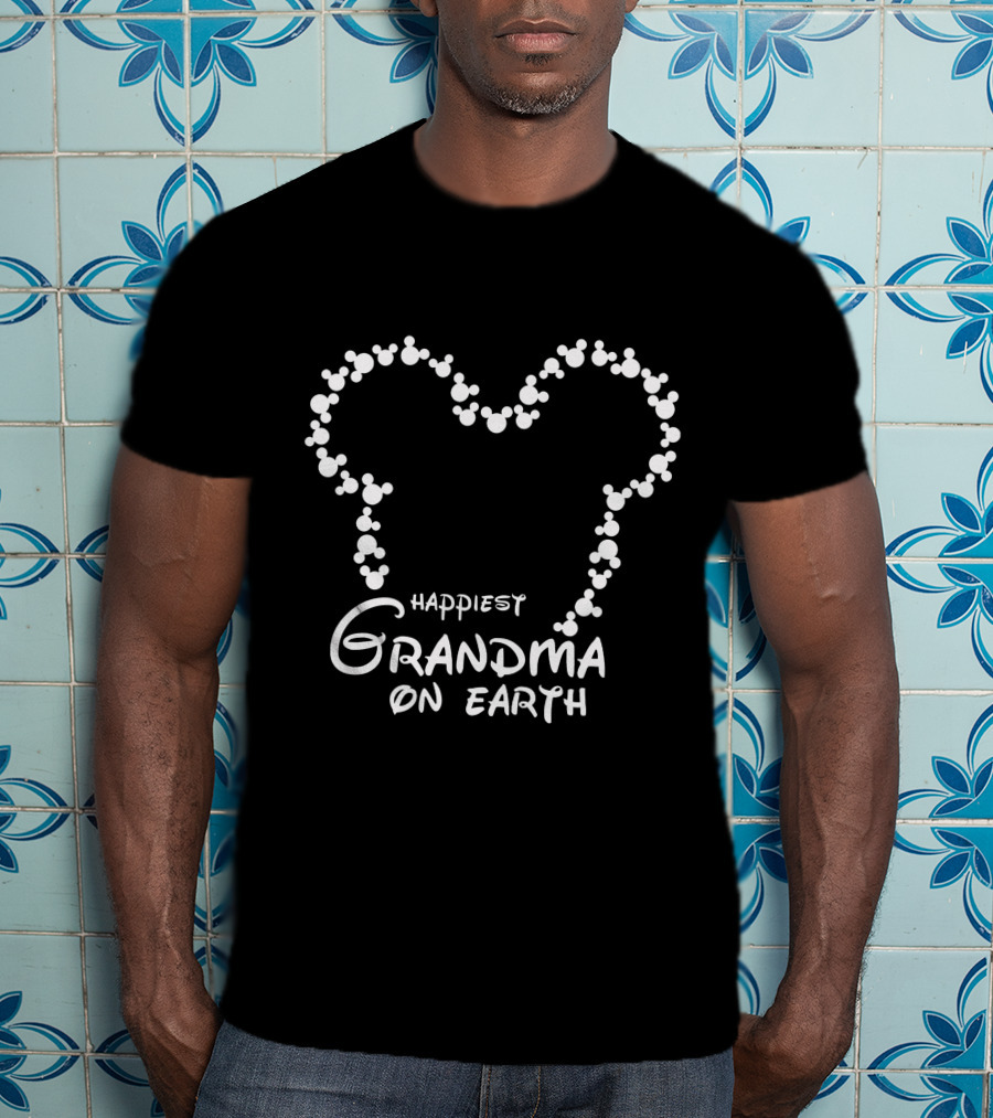 Happiest Grandma On Earth Mickey Head T-Shirt