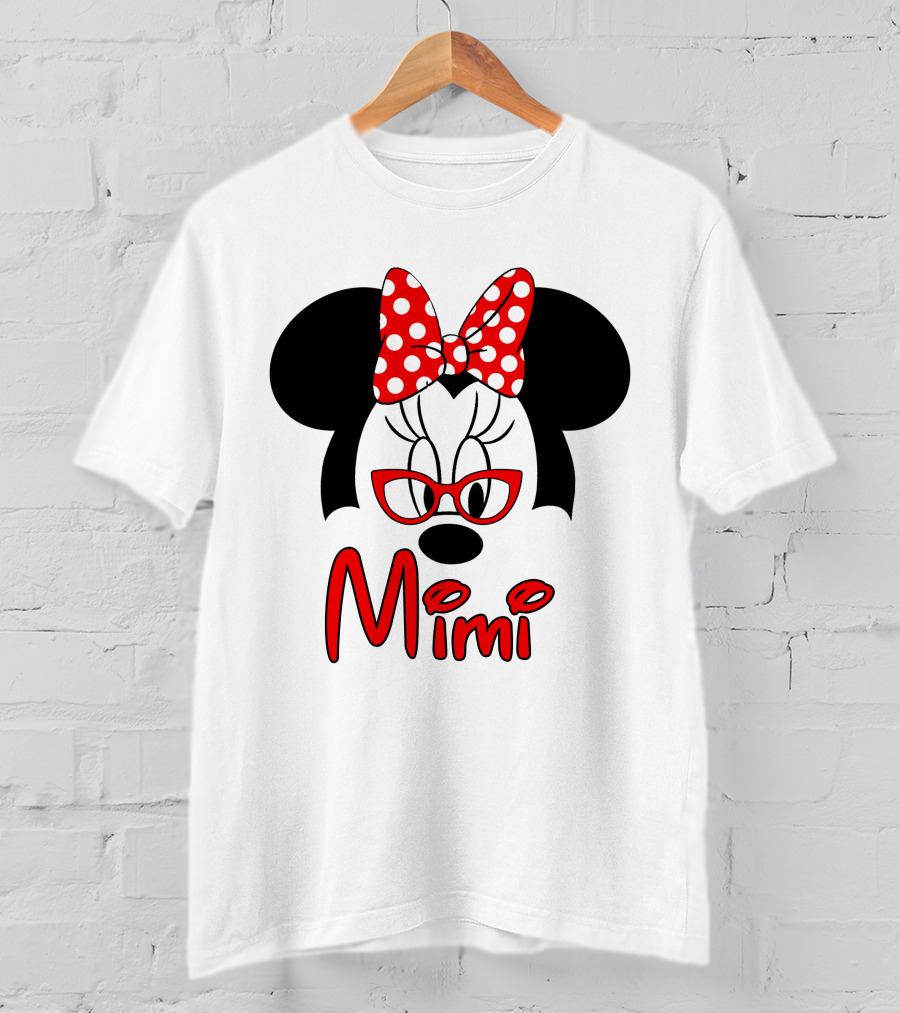 Minnie Mimi Red Bow Glasses T-Shirt