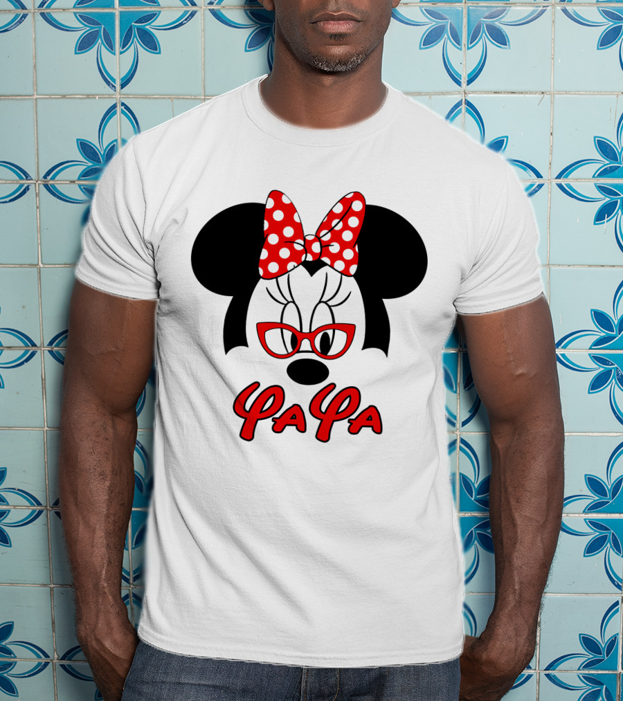Minnie Yaya Red Polka Dot Bow And Glasses T-Shirt