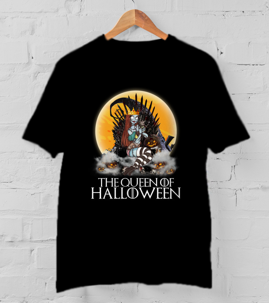 The Queen Of Halloween Throne With Monsters T-Shirt