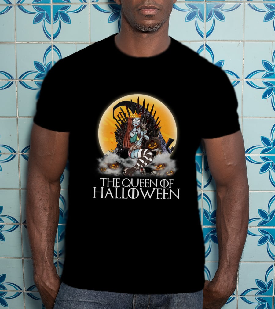 The Queen Of Halloween Throne With Monsters T-Shirt