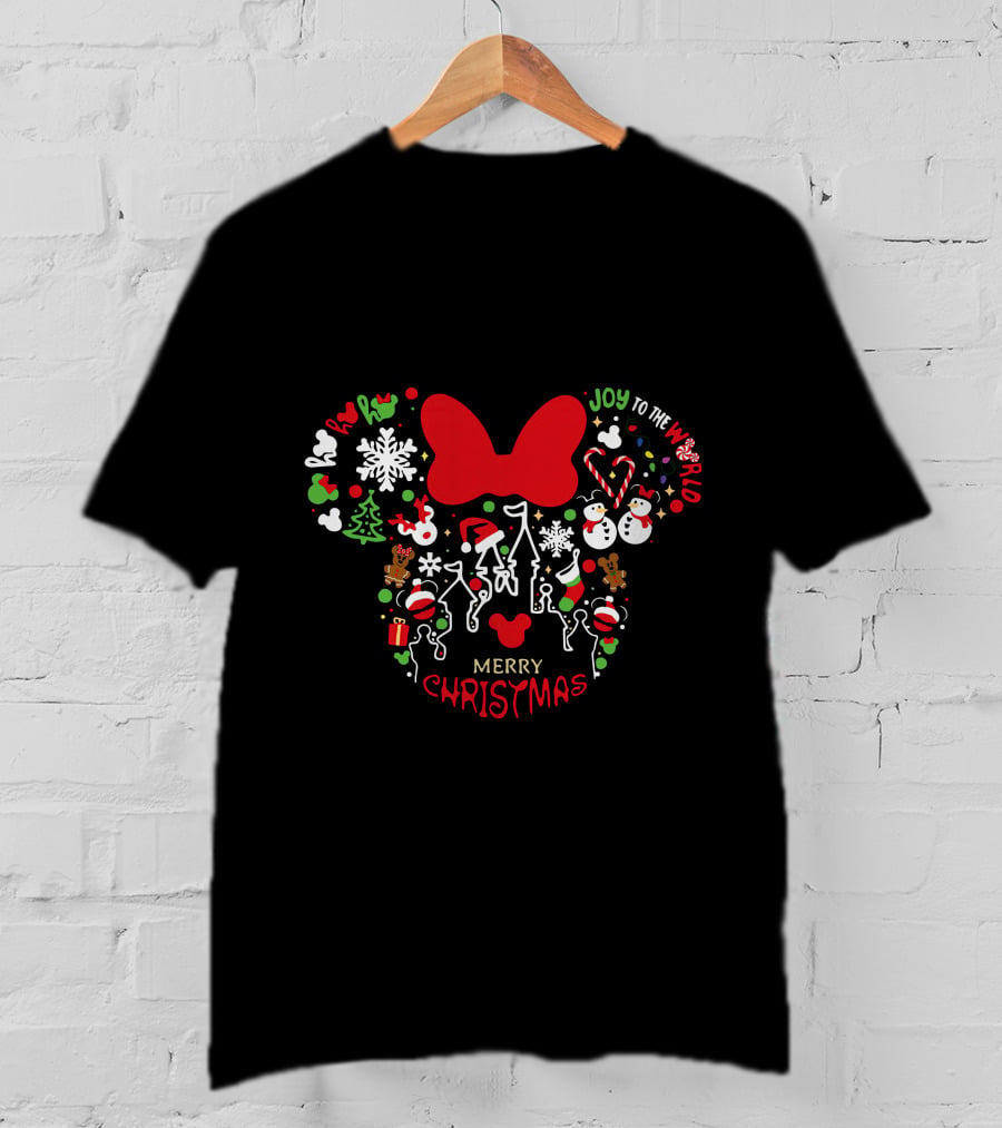 Mickey Merry Christmas Joy To The World T-Shirt