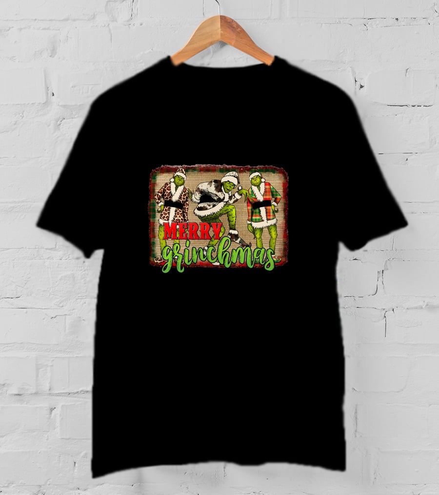 Merry Grinchmas Grinch In Festive Outfits T-Shirt
