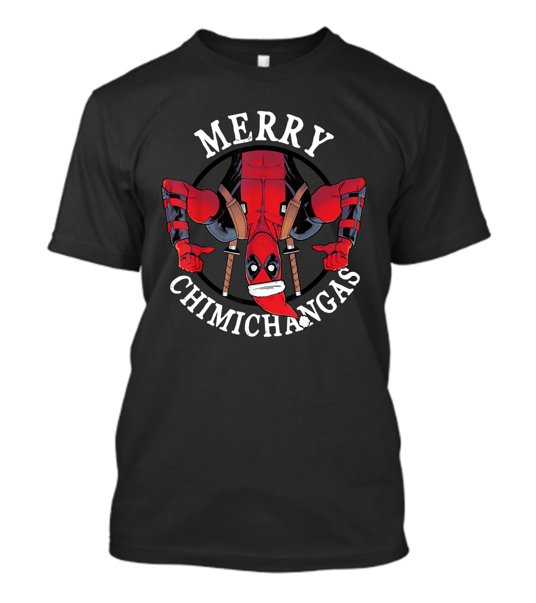 Merry Chimichangas Deadpool Christmas Santa Hat T-Shirt