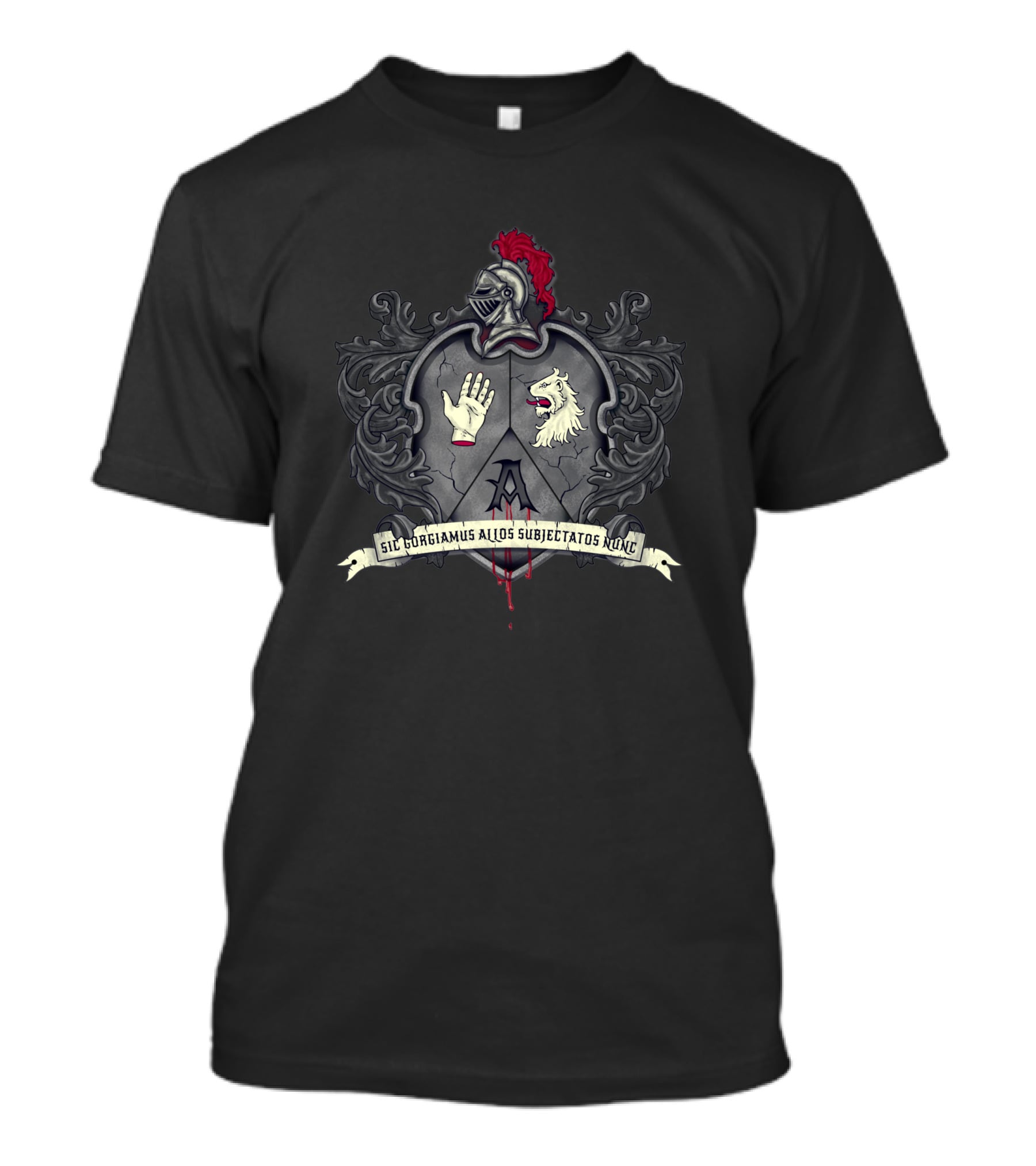 Addams Family Crest Sil Gorgiamus Alios Subiectatos Nunc Shield 273821 T-Shirt