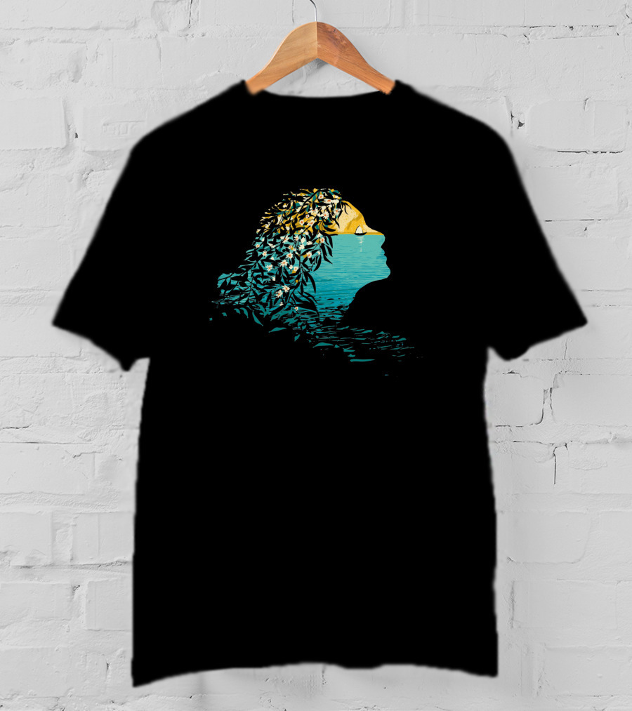 An Island Unto Herself Ocean Reflection 386531 T-Shirt