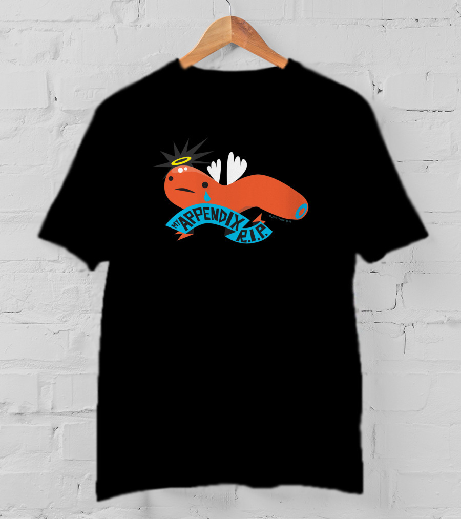 My Appendix R.I.P. 208253 Angel Wing Halo T-Shirt