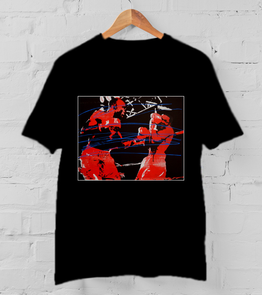 Boxing Battle Red And Blue Fighter Scene T-Shirt