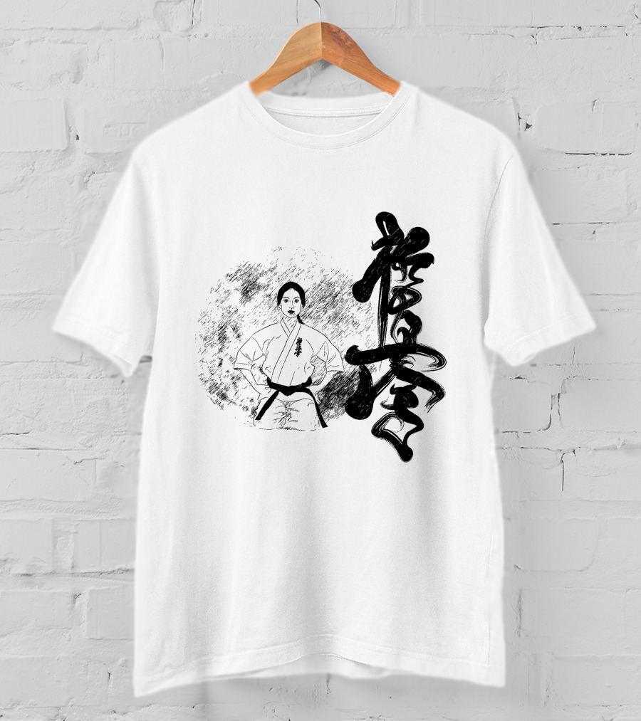 Karate Girl Black Kanji Martial Arts T-Shirt