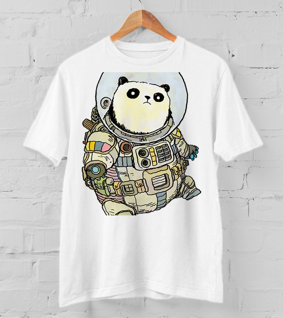 Panda Astronaut Adventure In Space Suit T-Shirt