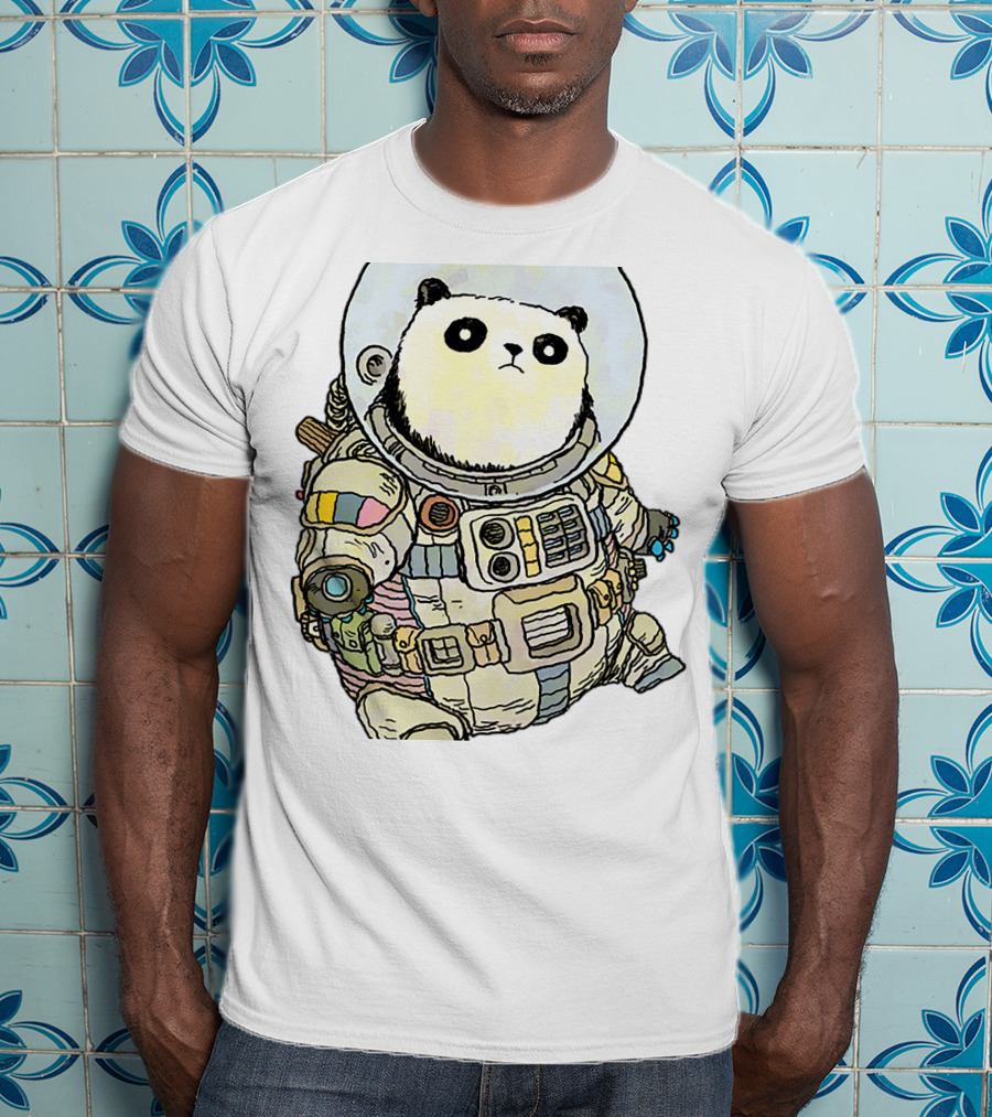 Panda Astronaut Adventure In Space Suit T-Shirt