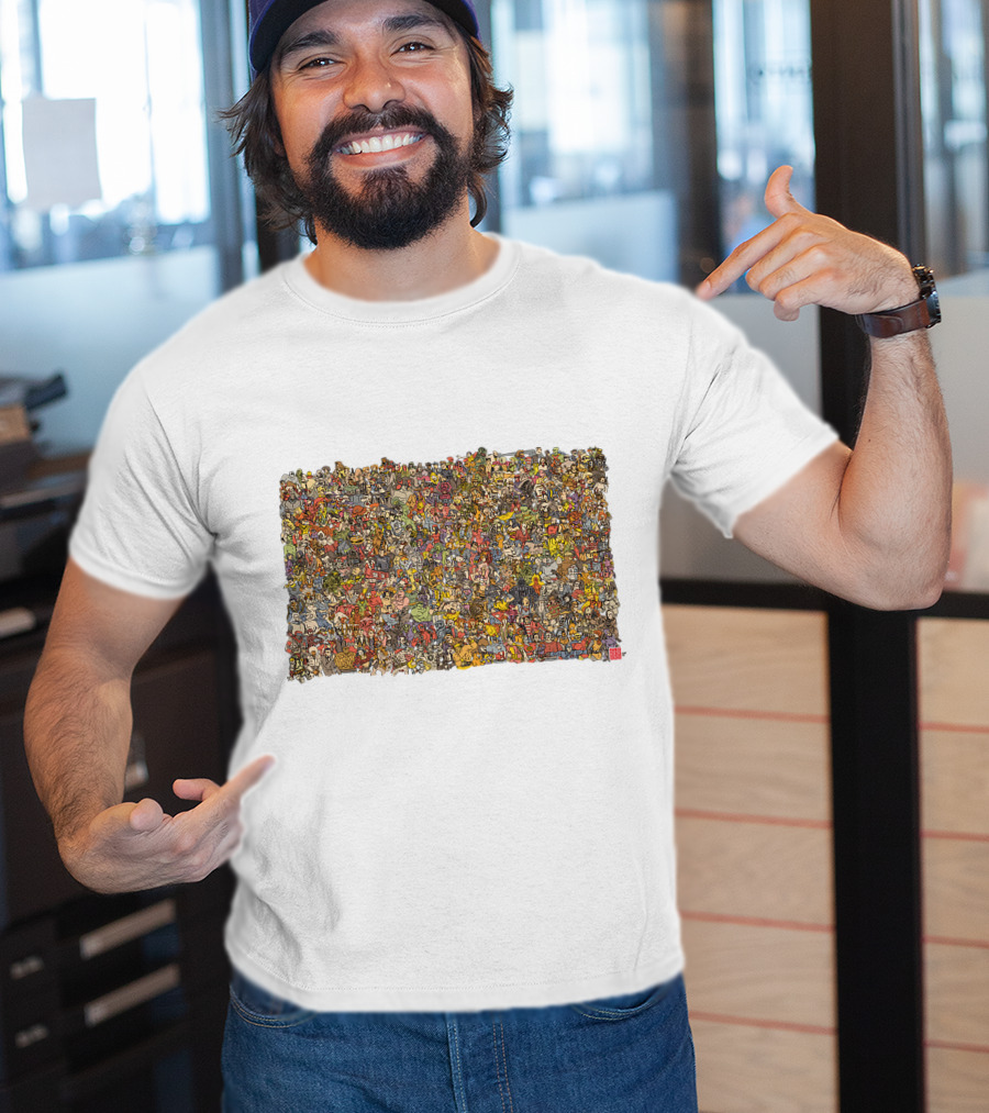 Pop Culture Character Collage Everybody T-Shirt