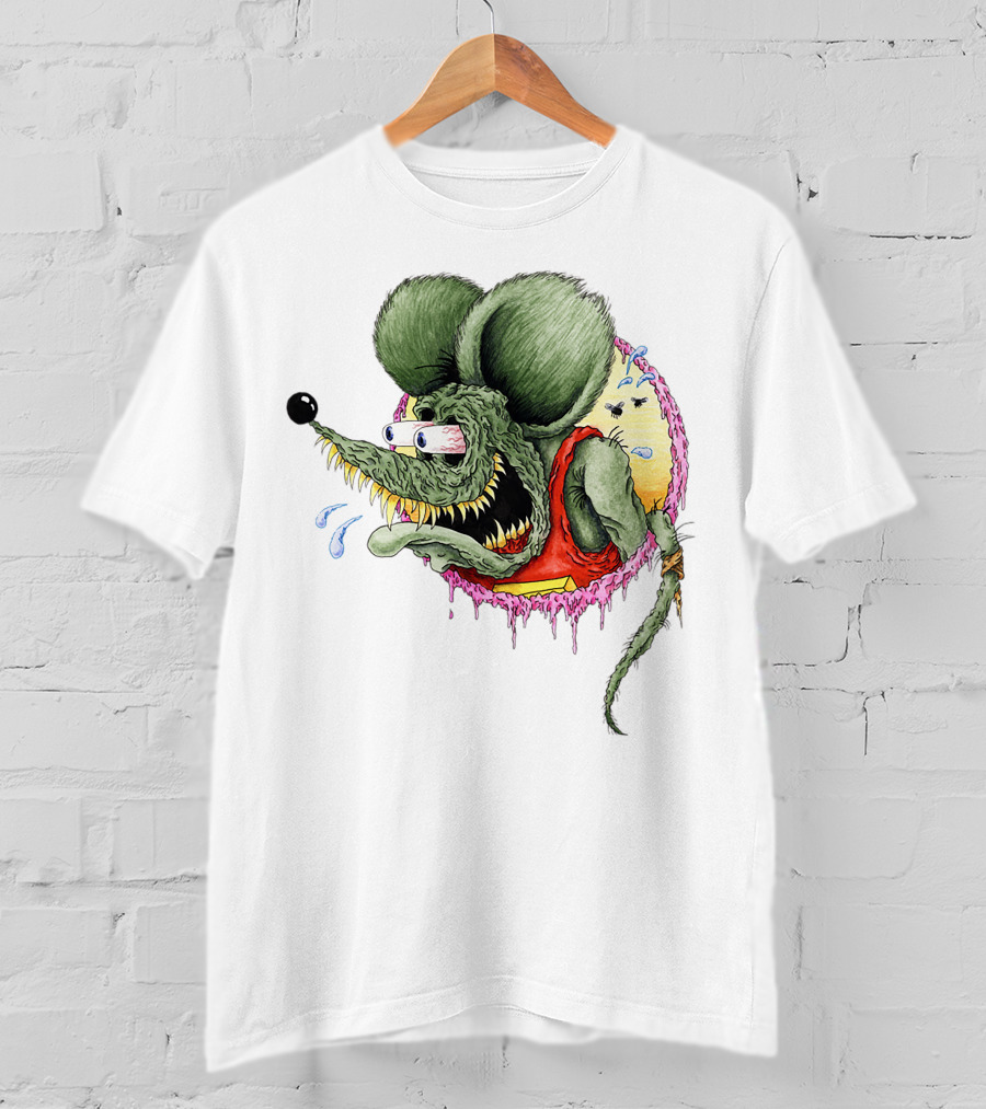 Rat Fink Classic Rat Fink Original Ed Roth Character Iconic Hot Rod T-Shirt