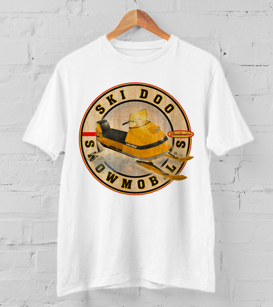 Ski Doo Vintage Bombardier Snowmobiles Classic Emblem T-Shirt