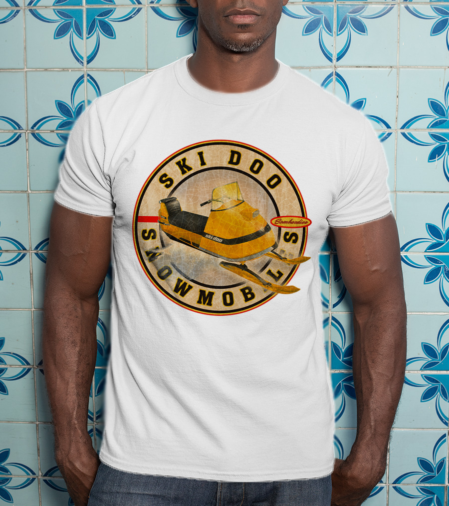 Ski Doo Vintage Bombardier Snowmobiles Classic Emblem T-Shirt