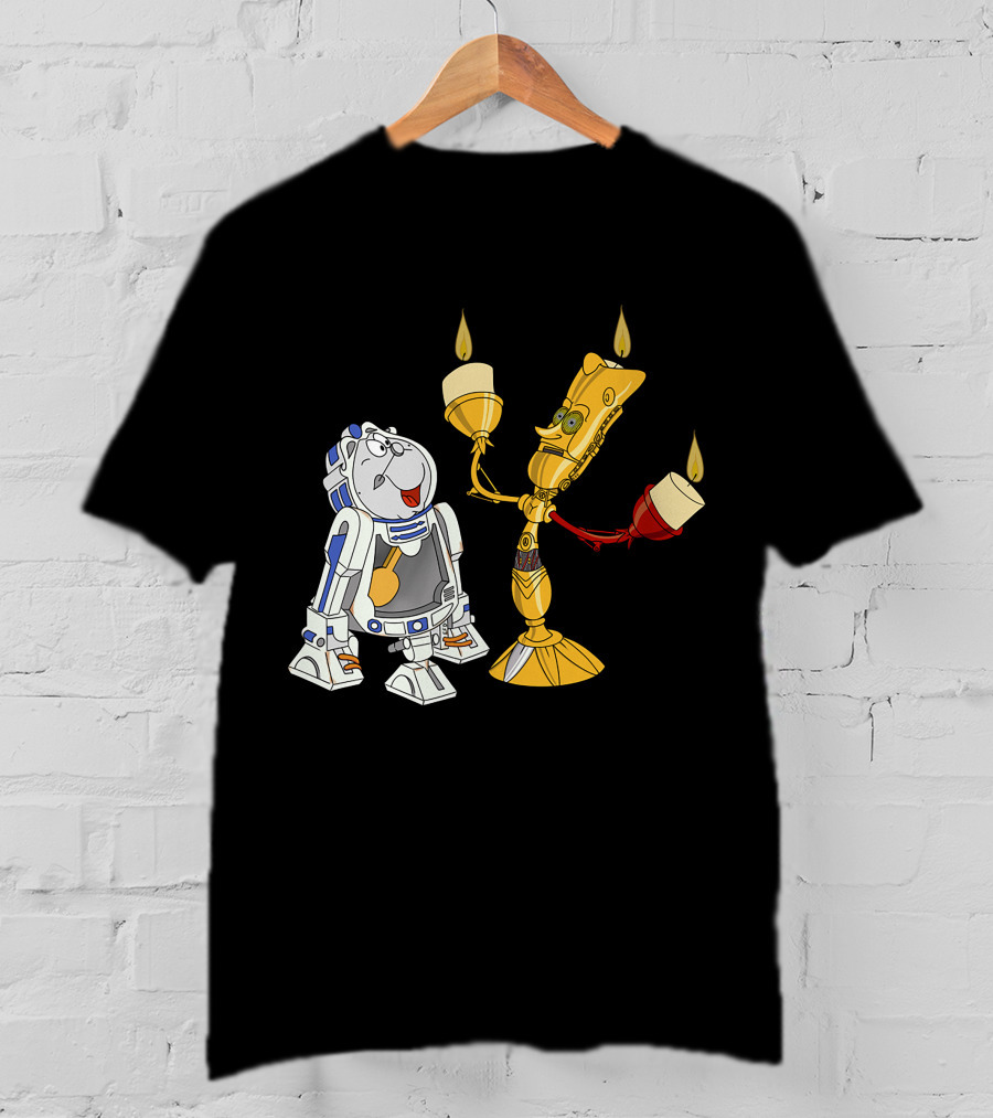 Star Wars The Beastly Duo Crossover Candle Bots T-Shirt