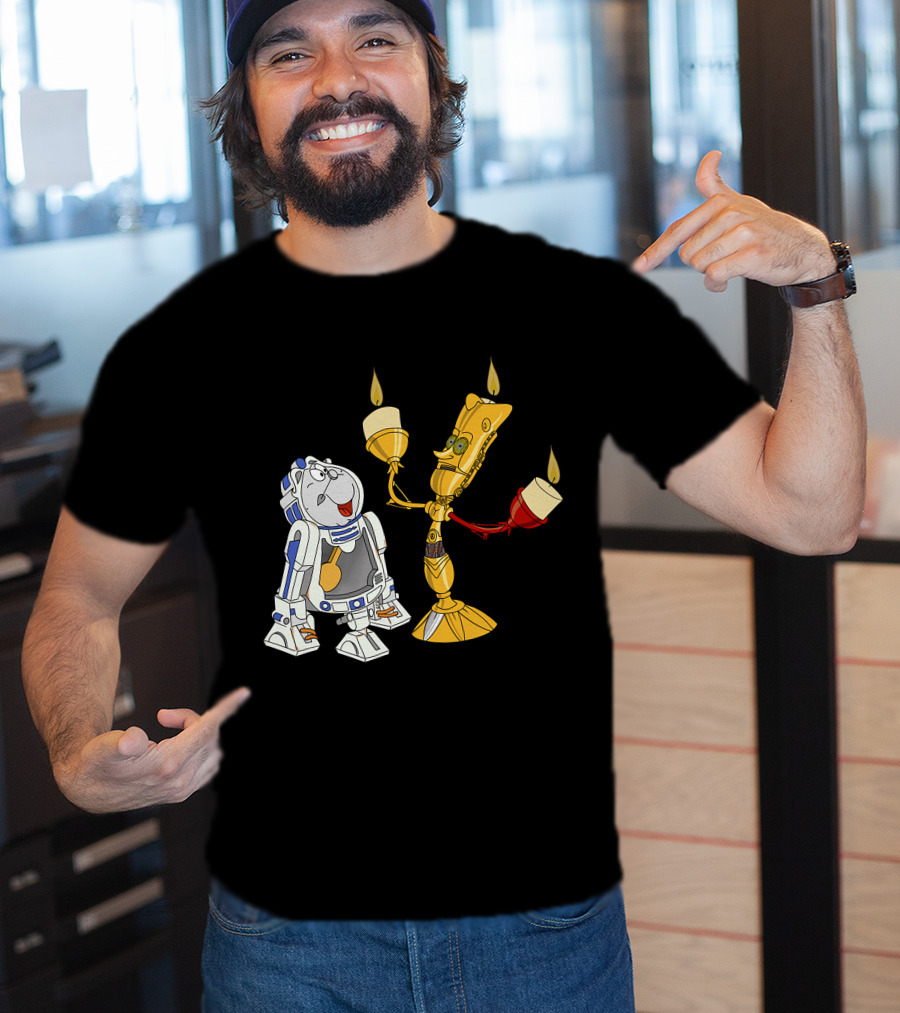 Star Wars The Beastly Duo Crossover Candle Bots T-Shirt