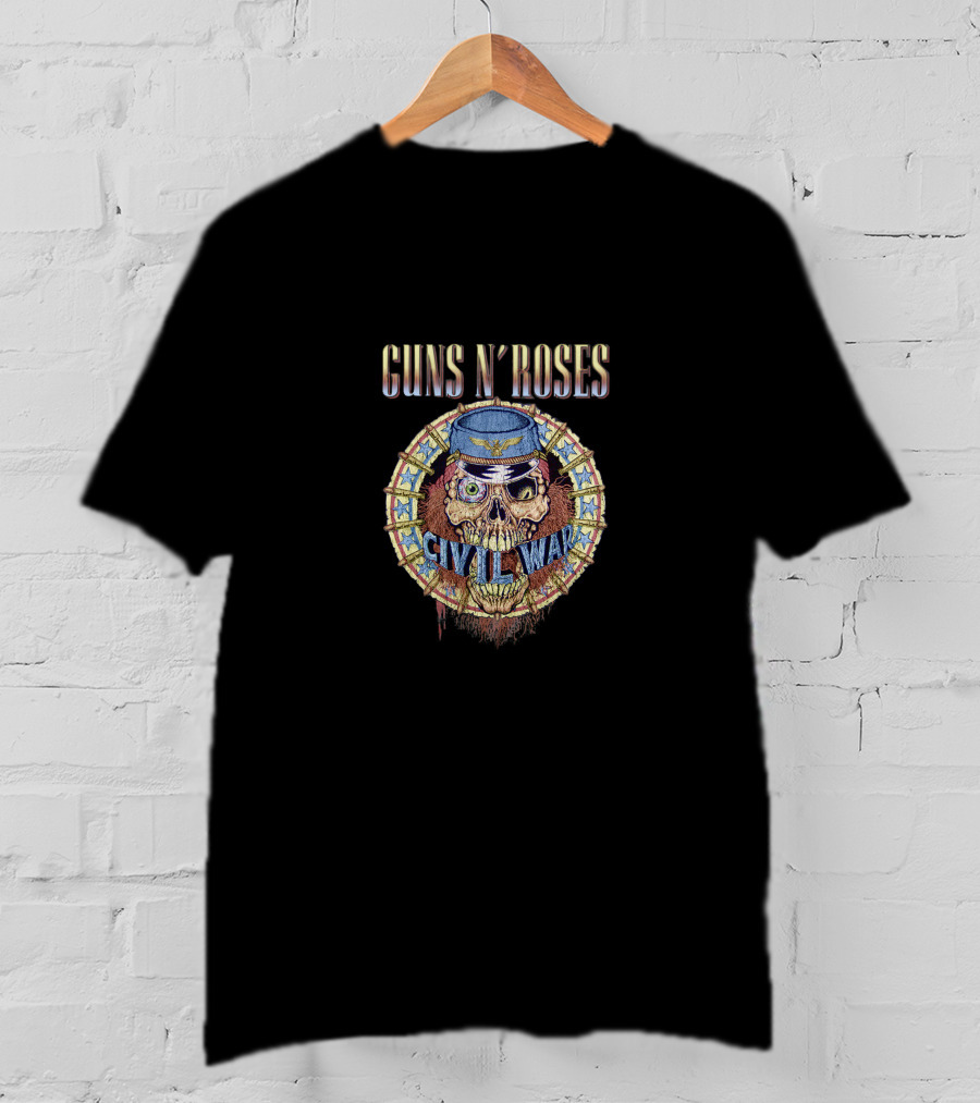 Guns N Roses Civil War Skull Soldier T-Shirt