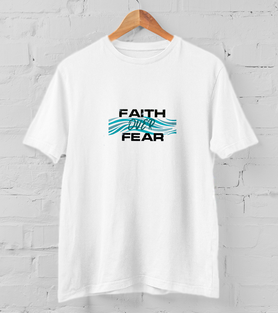 Faith Over Fear Wave Pattern Elements T-Shirt