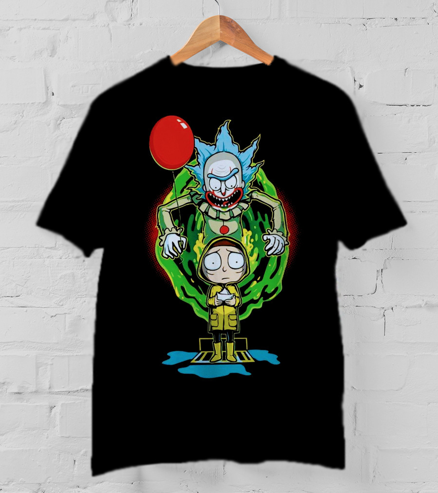 Rick And Morty Pennywise Parody Balloon Portal GC684 T-Shirt