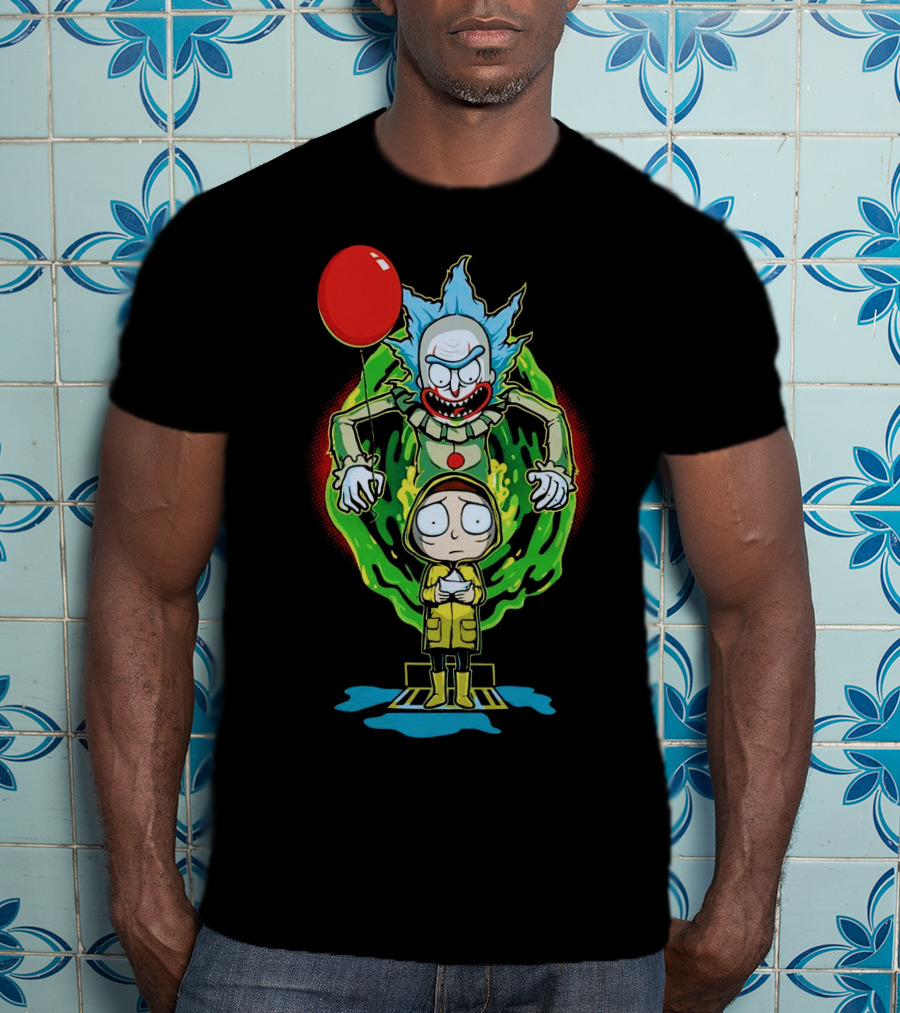 Rick And Morty Pennywise Parody Balloon Portal GC684 T-Shirt
