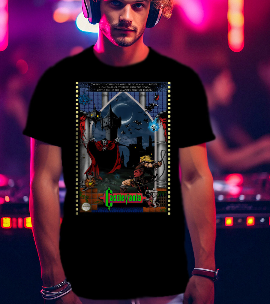CASTLEVANIA Lone Warrior Ventures Into Demon Castle To End Vampire's Reign Of Terror T-Shirt