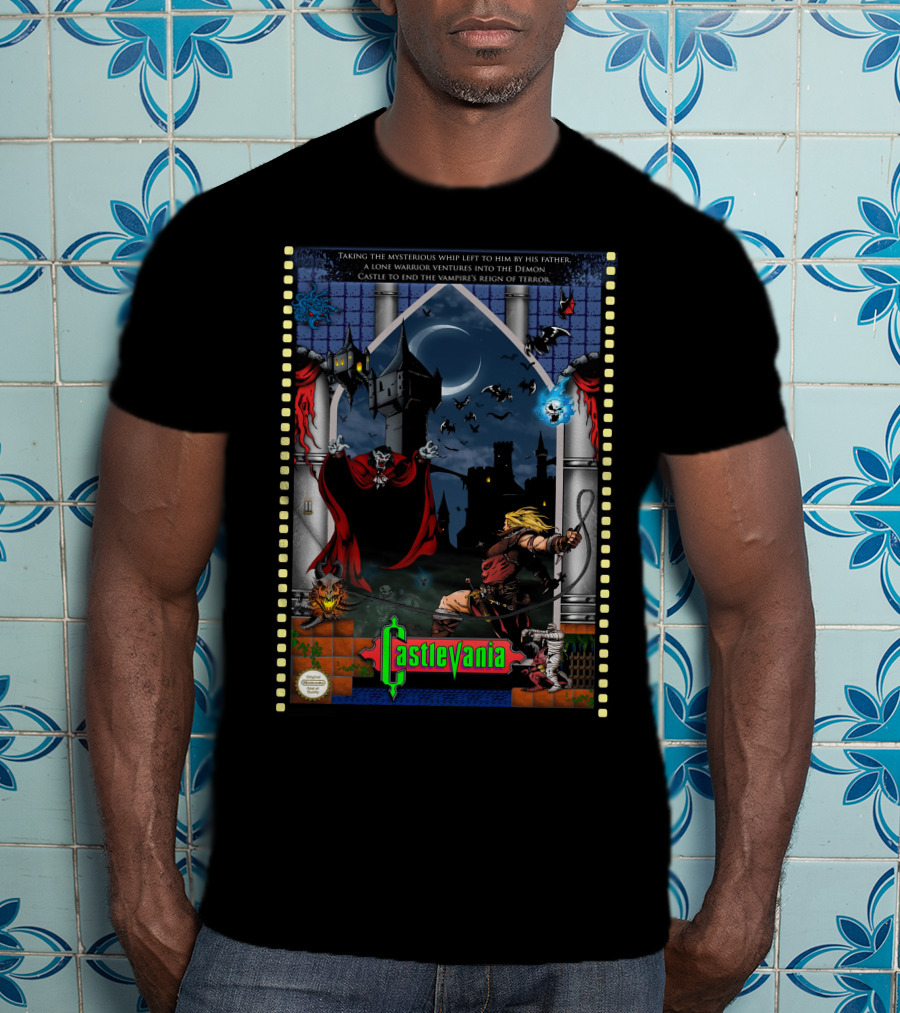 CASTLEVANIA Lone Warrior Ventures Into Demon Castle To End Vampire's Reign Of Terror T-Shirt