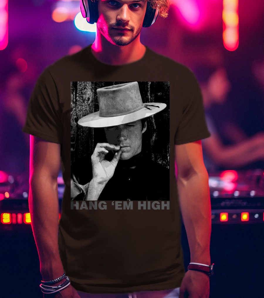 Hang 'Em High Western Style Cowboy Smoking T-Shirt