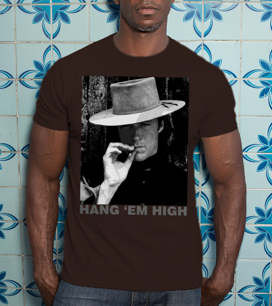 Hang 'Em High Western Style Cowboy Smoking T-Shirt