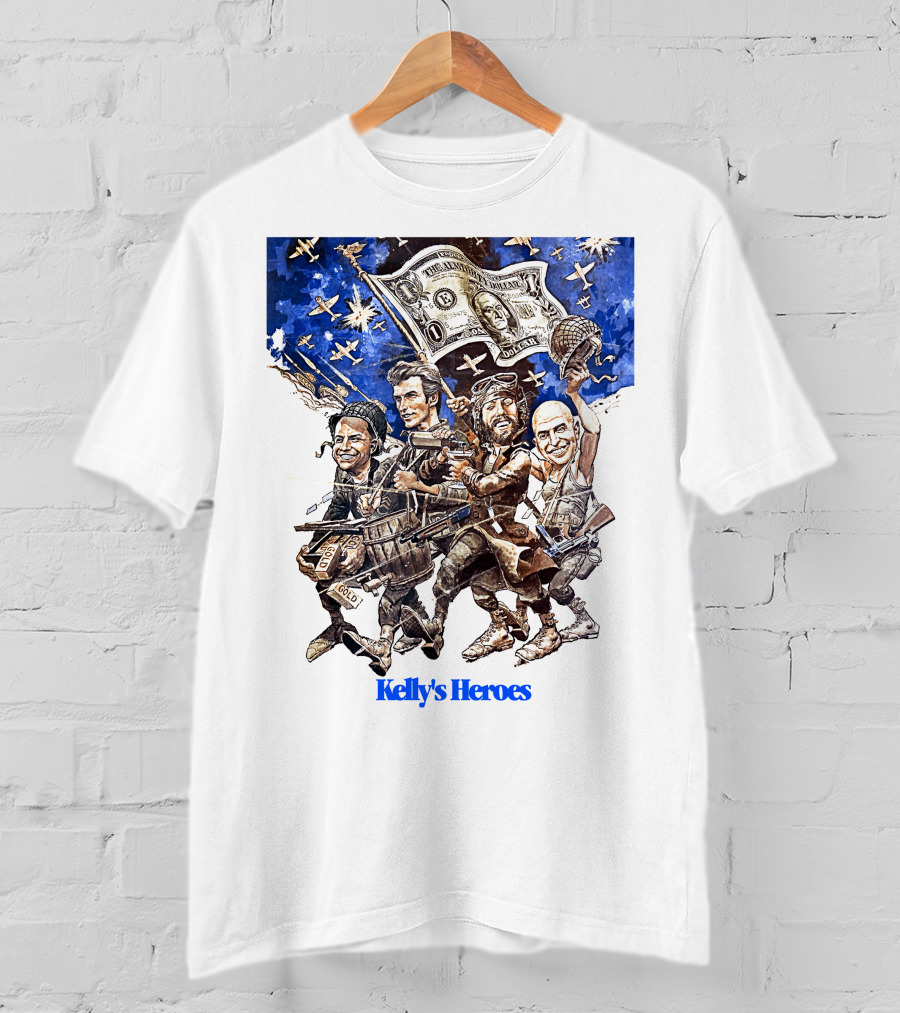 Kelly's Heroes War Adventure Dollar Bill Planes Parachute T-Shirt