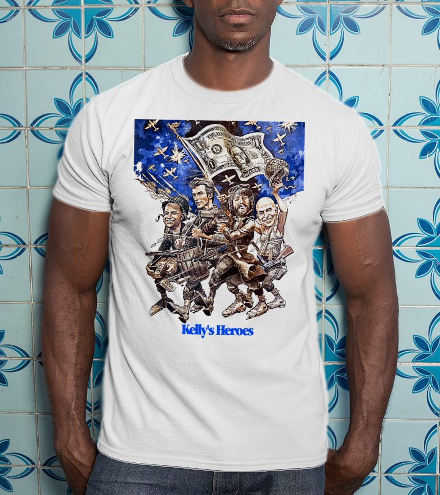 Kelly's Heroes War Adventure Dollar Bill Planes Parachute T-Shirt