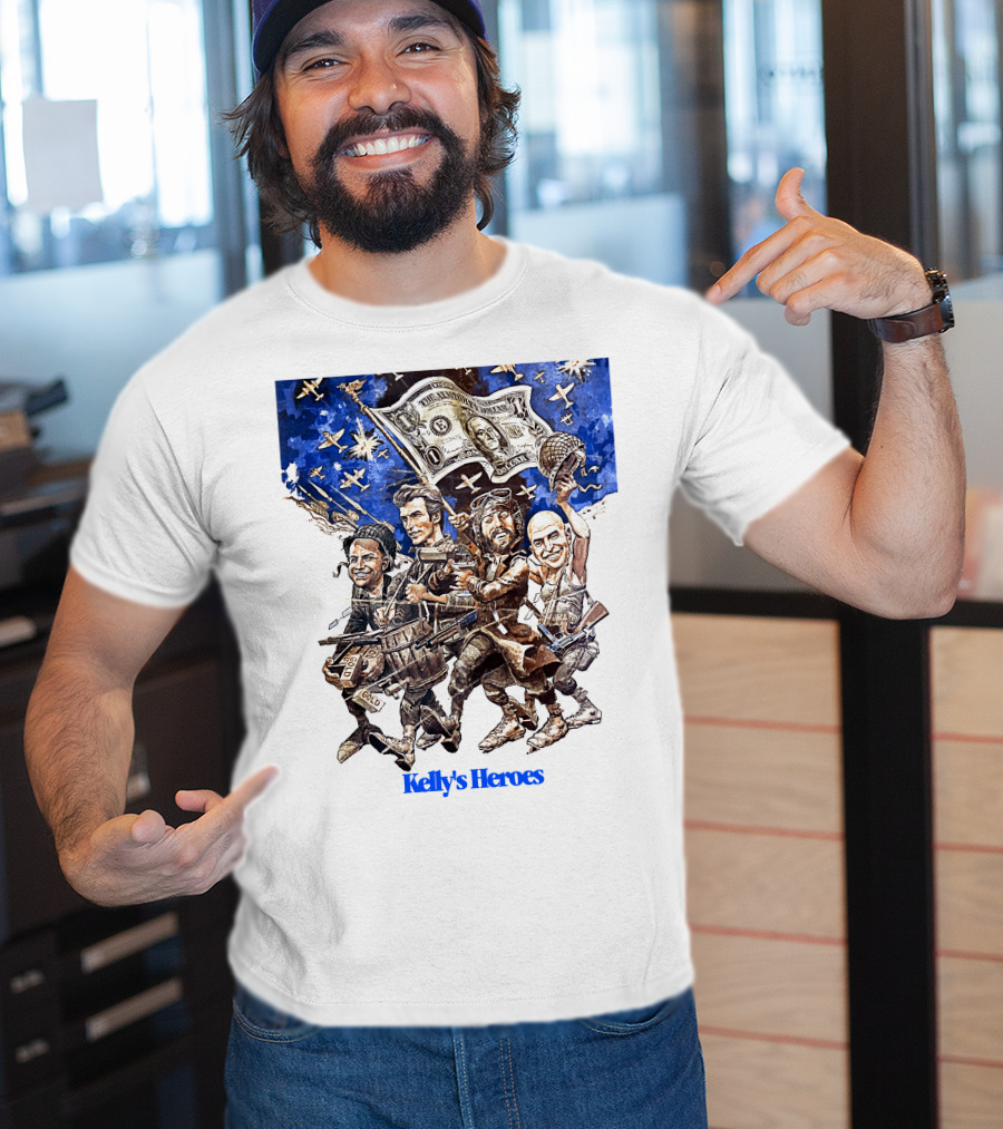 Kelly's Heroes War Adventure Dollar Bill Planes Parachute T-Shirt