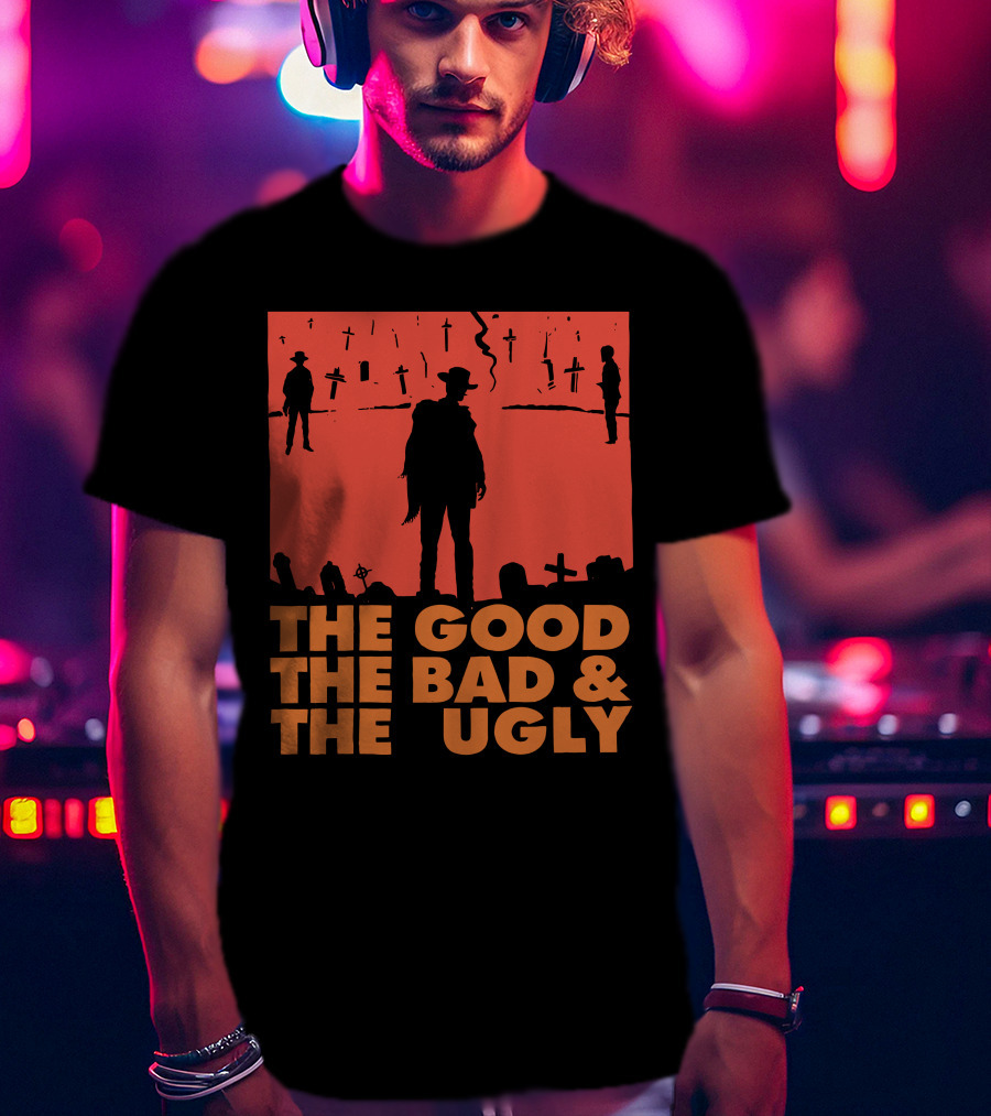 The Good The Bad And The Ugly Western Silhouette Scene T-Shirt