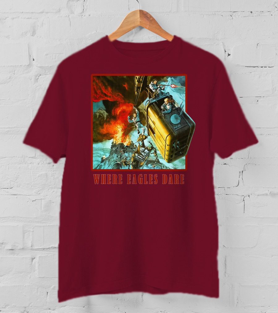 Where Eagles Dare Cable Car Adventure Explosive Action Scene 001 T-Shirt