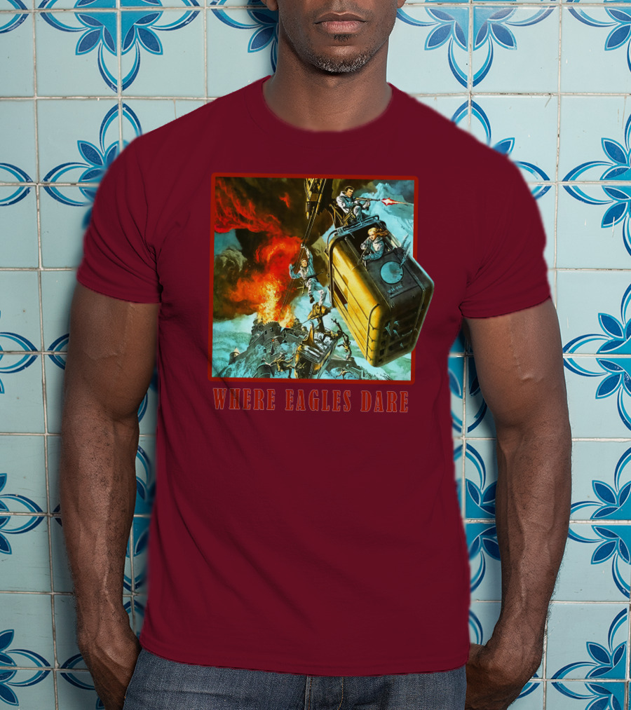 Where Eagles Dare Cable Car Adventure Explosive Action Scene 001 T-Shirt