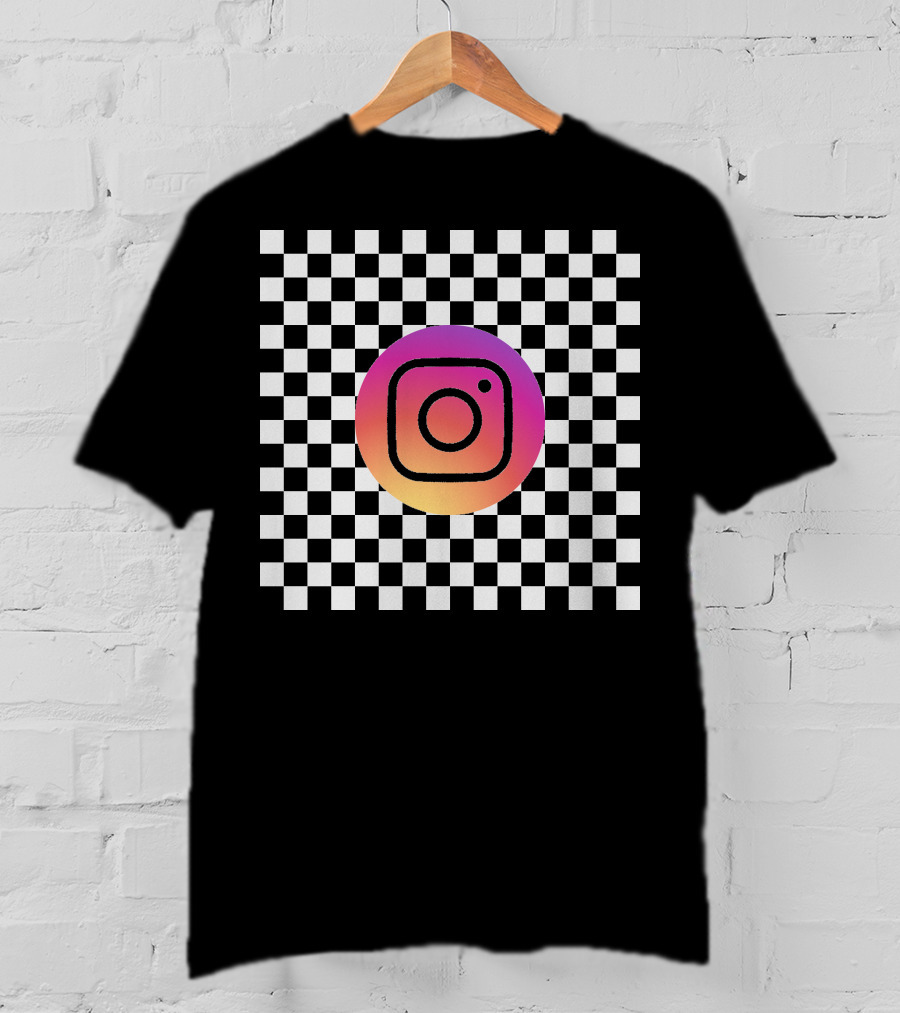 Mirror Log Scale Example Instagram Checkerboard T-Shirt