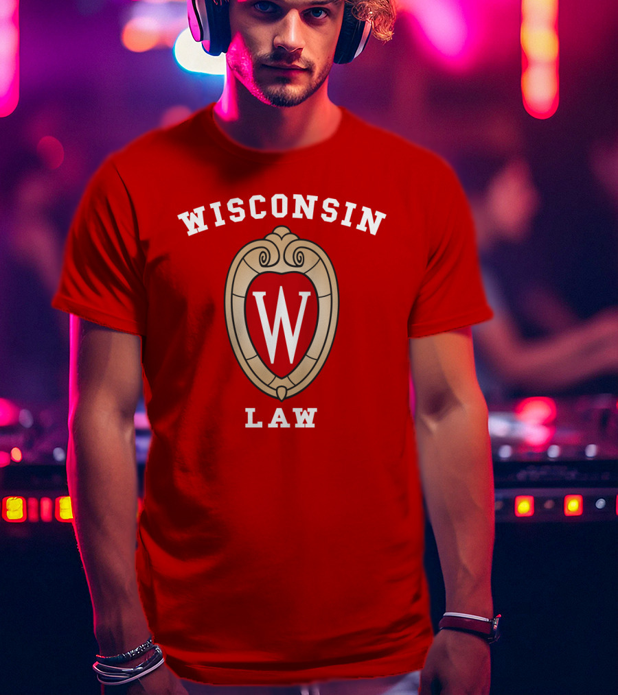WISCONSIN LAW W Crest Red T-Shirt