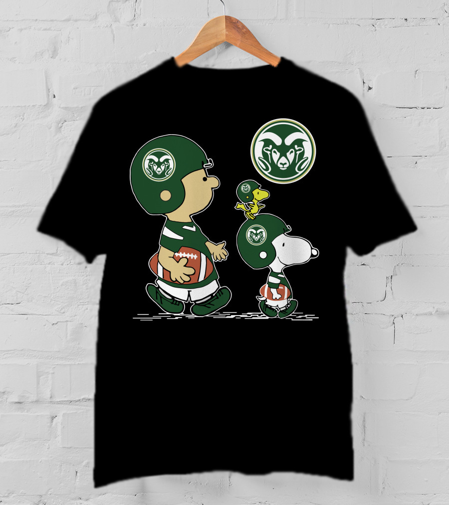 Colorado State Rams Football Helmet Characters With Mascot T-Shirt