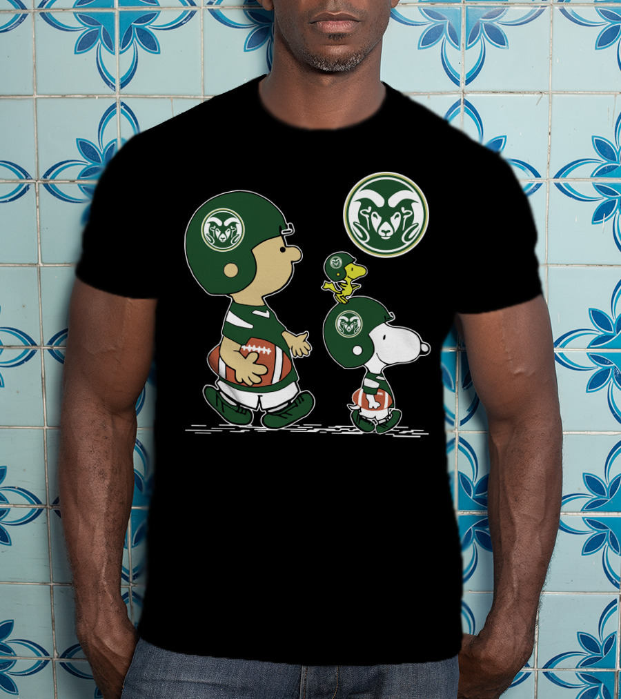 Colorado State Rams Football Helmet Characters With Mascot T-Shirt